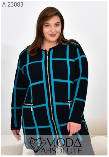 Жіночий в'язаний кардиган на змійці А 23083